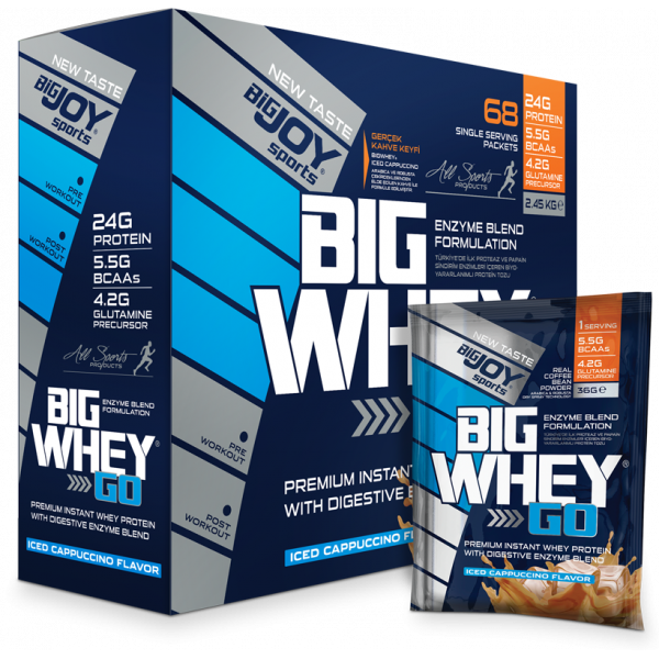 Bigjoy Sports BIGWHEYGO Whey Protein Kapuçino 68 Servis