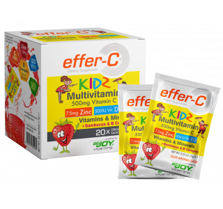 Effer-C Kidz Multivitamin Çilek 20 Efervesan Saşe