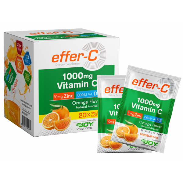 Effer-C Vitamin C Portakal 20 Efervesan Saşe