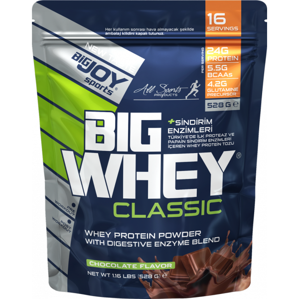 Bigjoy Sports Doypack BIGWHEY Whey Protein Çikolata 528g 16 Servis