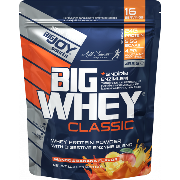Bigjoy Sports Doypack BIGWHEY Whey Protein Mango & Muz 488g 16 Servis